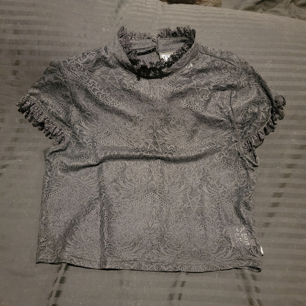 Elegant Black Lace Top Killstar
